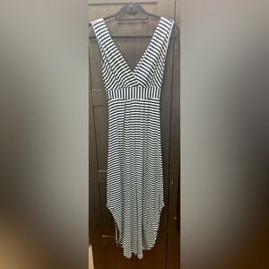 Blue & White Striped Dress Size S